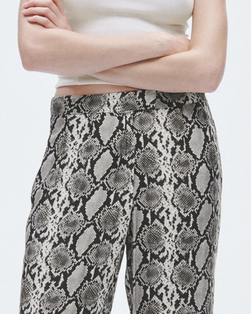 Rag & Bone Lacey Printed Silk Pant Relaxed Fit Snake Print | 12386XMWL