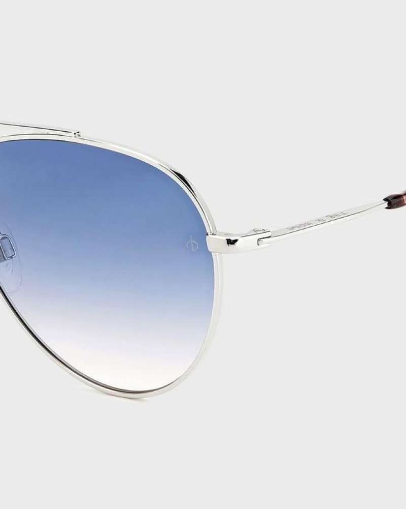 Rag & Bone Leslie Aviator Sunglasses Palladium | 36014LOUB