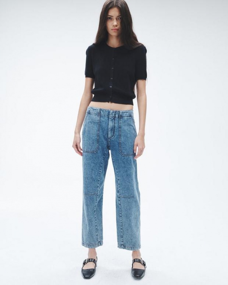 Rag & Bone Leyton Denim Pant Relaxed Fit Elle | 72380AHND