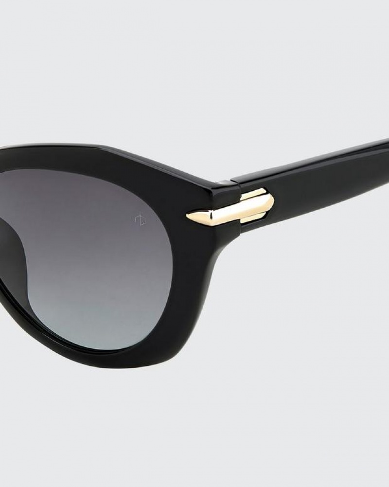 Rag & Bone Lily Square Sunglasses Black | 01549MRVO