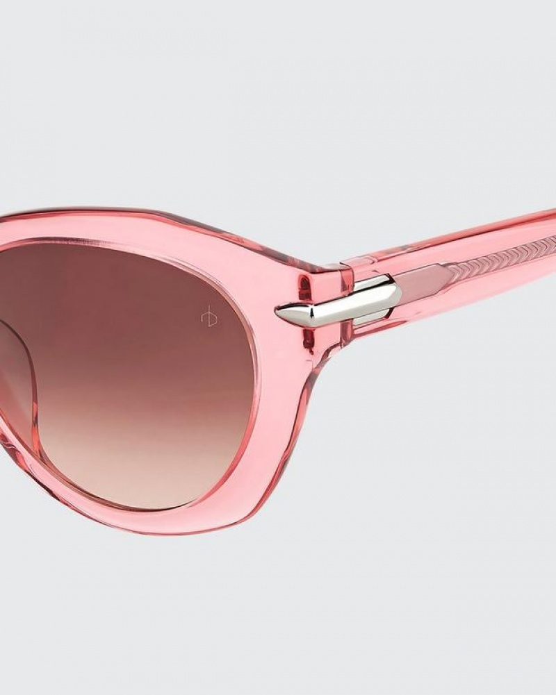 Rag & Bone Lily Square Sunglasses Pink | 86472REFO