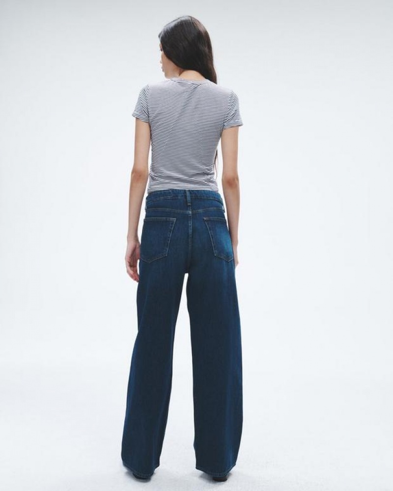 Rag & Bone Logan Wide-Leg Mid-Rise Rigid Jean Annalise | 18350LSPW