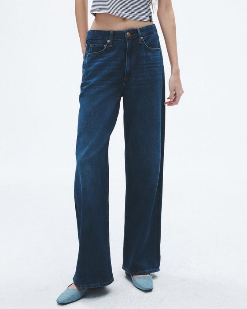 Rag & Bone Logan Wide-Leg Mid-Rise Rigid Jean Annalise | 18350LSPW