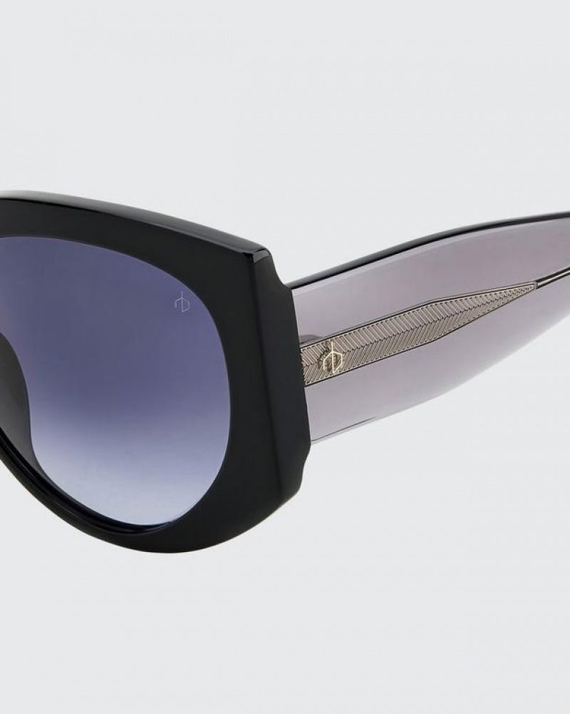 Rag & Bone Lorne Cat Eye Sunglasses Black | 78940HDFO