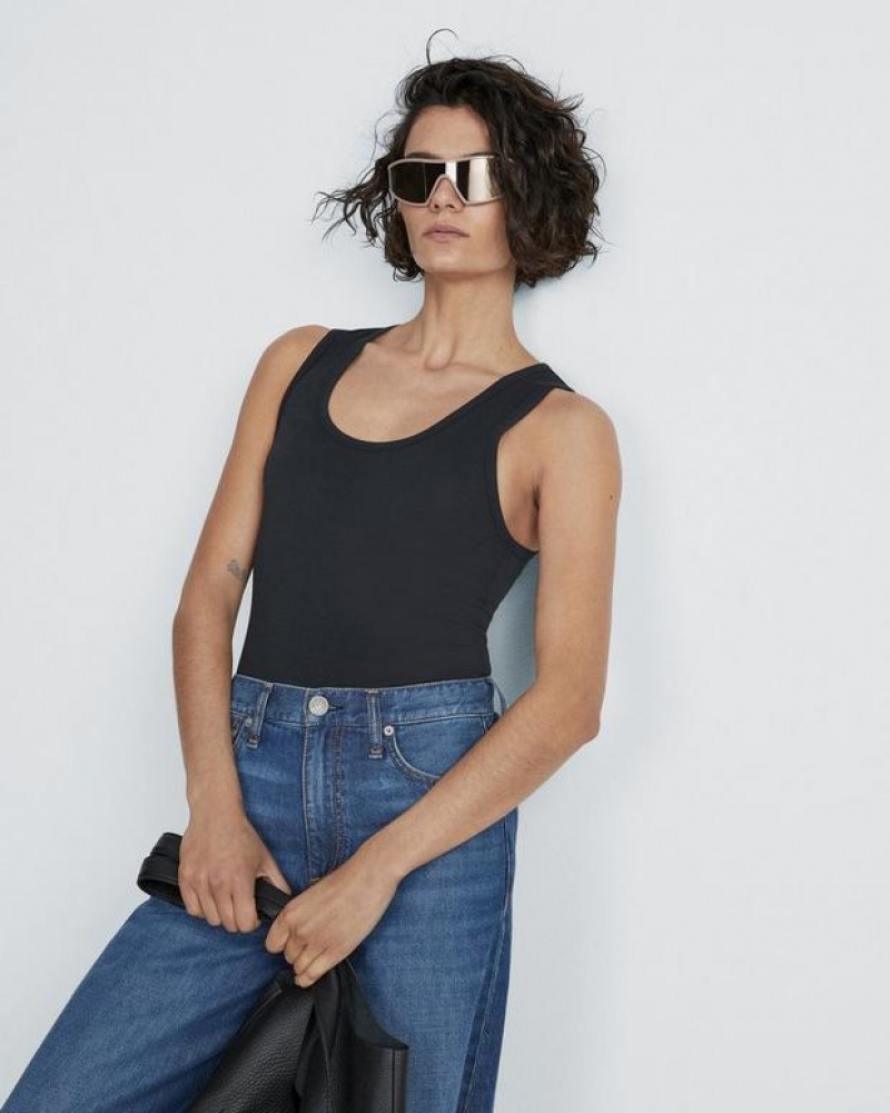 Rag & Bone Luca Tank Modal T-Shirt Black | 74820AGPL