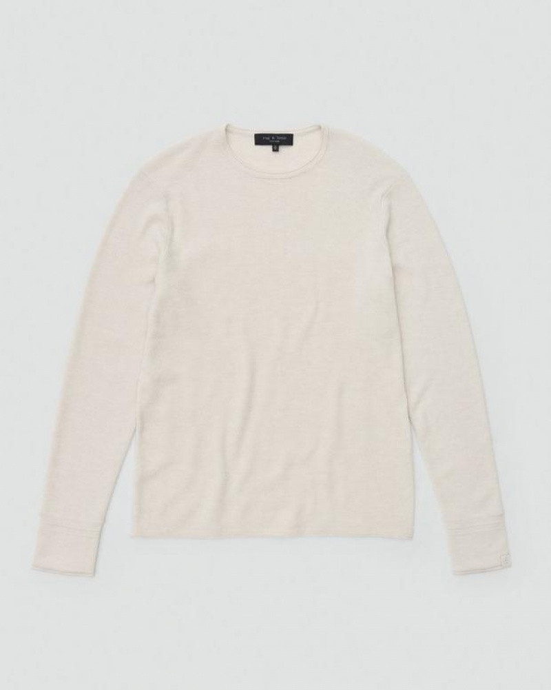 Rag & Bone Martin Merino Crew Classic Fit Ivory | 73501JSON