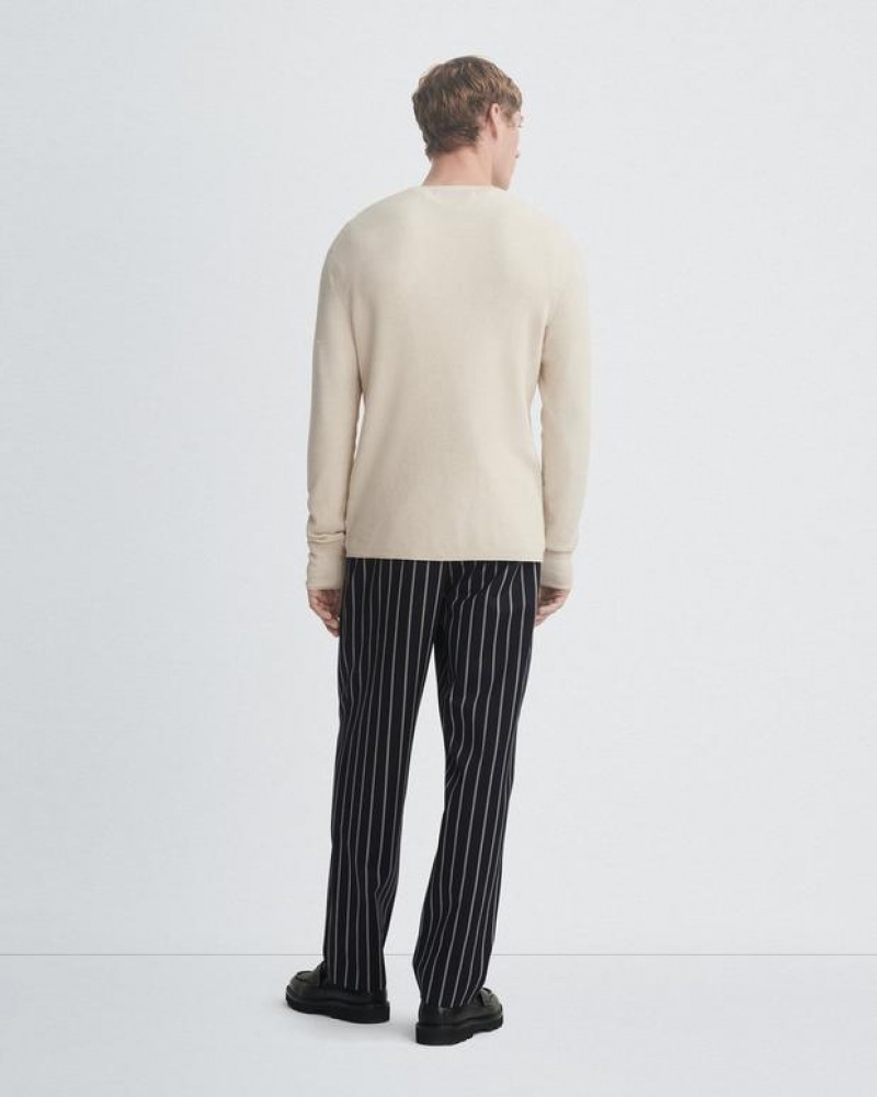 Rag & Bone Martin Merino Crew Classic Fit Ivory | 73501JSON