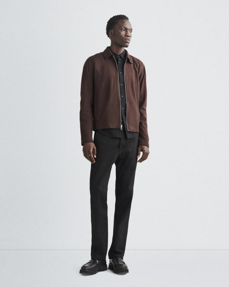 Rag & Bone Melrose Japanese Wool Jacket Slim Fit Dk Brown | 90351LZRA