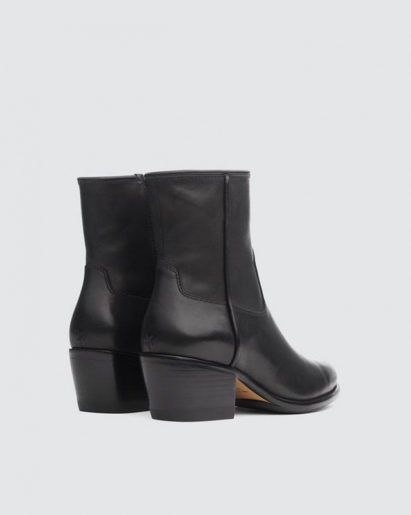 Rag & Bone Mustang Boot - Leather Heeled Ankle Boot Black | 35241RBOQ