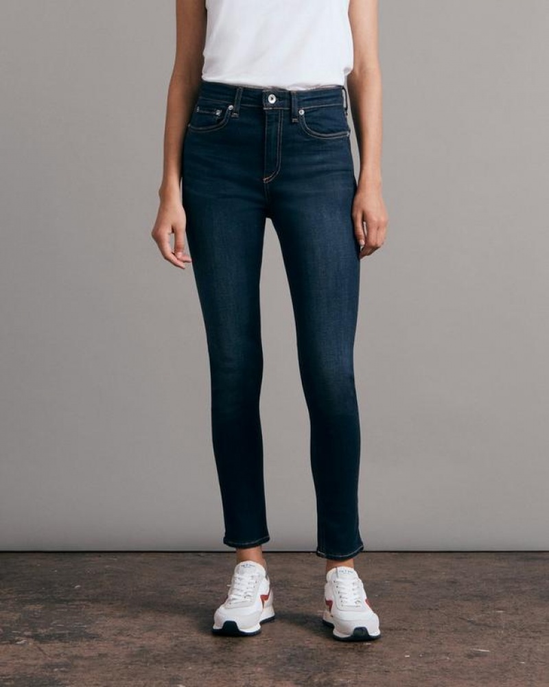 Rag & Bone Nina Ankle Skinny High-Rise Stretch Jean Carmen | 96542SJRM