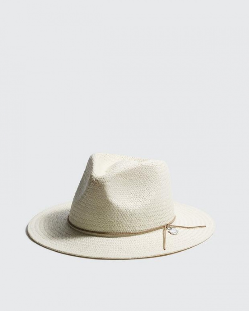 Rag & Bone Packable Fedora Straw Hat Ivory Dune | 31062ZTVE