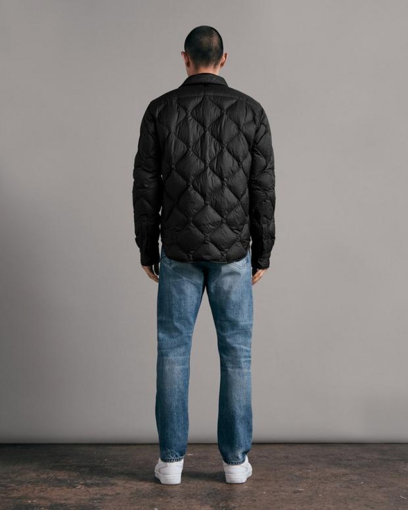 Rag & Bone Padded Dane Nylon Jacket Classic Fit Jacket Black | 46058JBRM