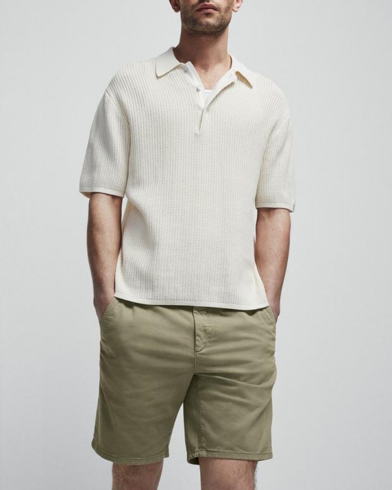 Rag & Bone Perry Cotton Stretch Twill Short Slim Fit Short Pale Army | 64812GVMS