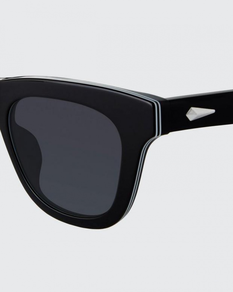 Rag & Bone Perry Square Sunglasses Black | 10297CJQG