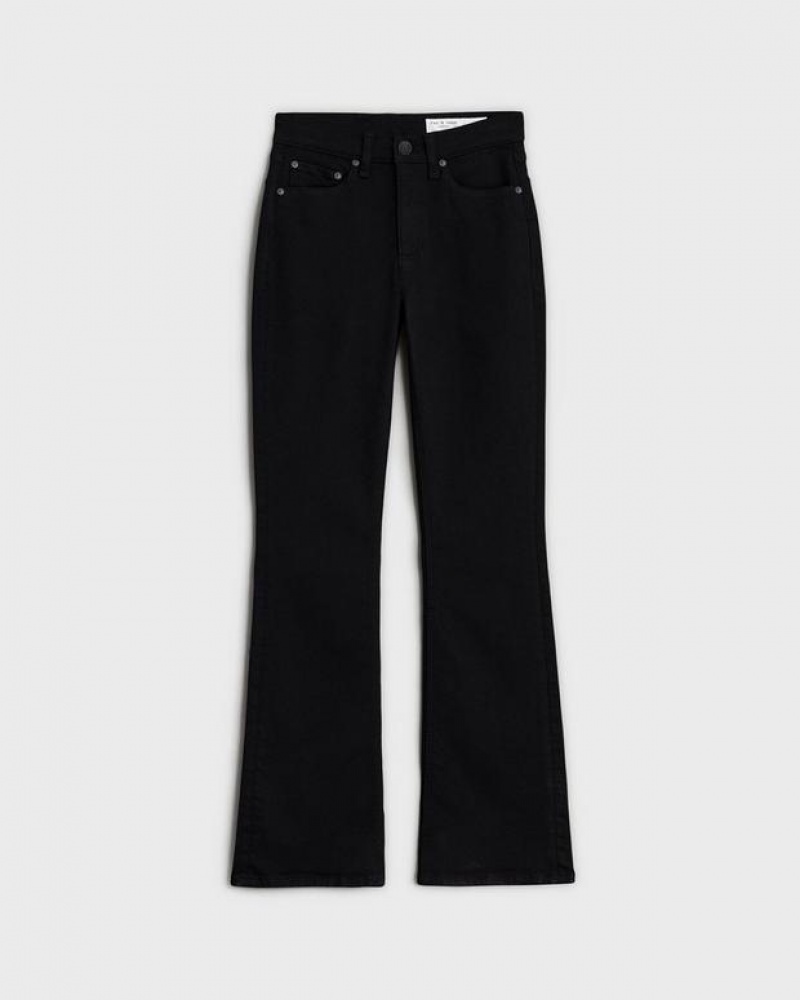 Rag & Bone Peyton Bootcut Mid-Rise Stretch Jean Black | 71528CMPL