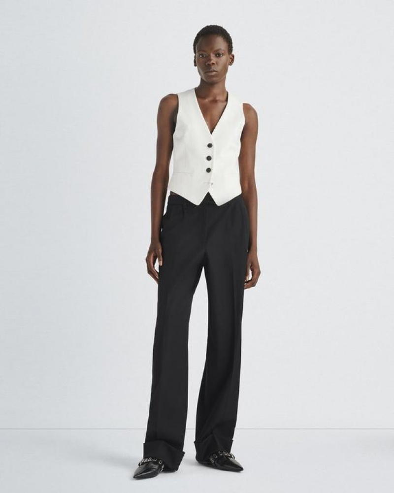 Rag & Bone Priya Ponte Vest Tailored Fit Ivory | 03475QYNH