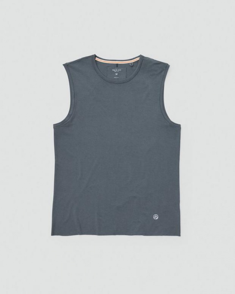 Rag & Bone Pursuit Hayden Tank Tech Jersey T-Shirt Storm Grey | 98271PWJH