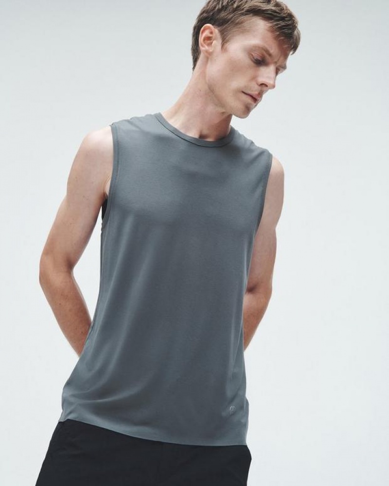 Rag & Bone Pursuit Hayden Tank Tech Jersey T-Shirt Storm Grey | 98271PWJH