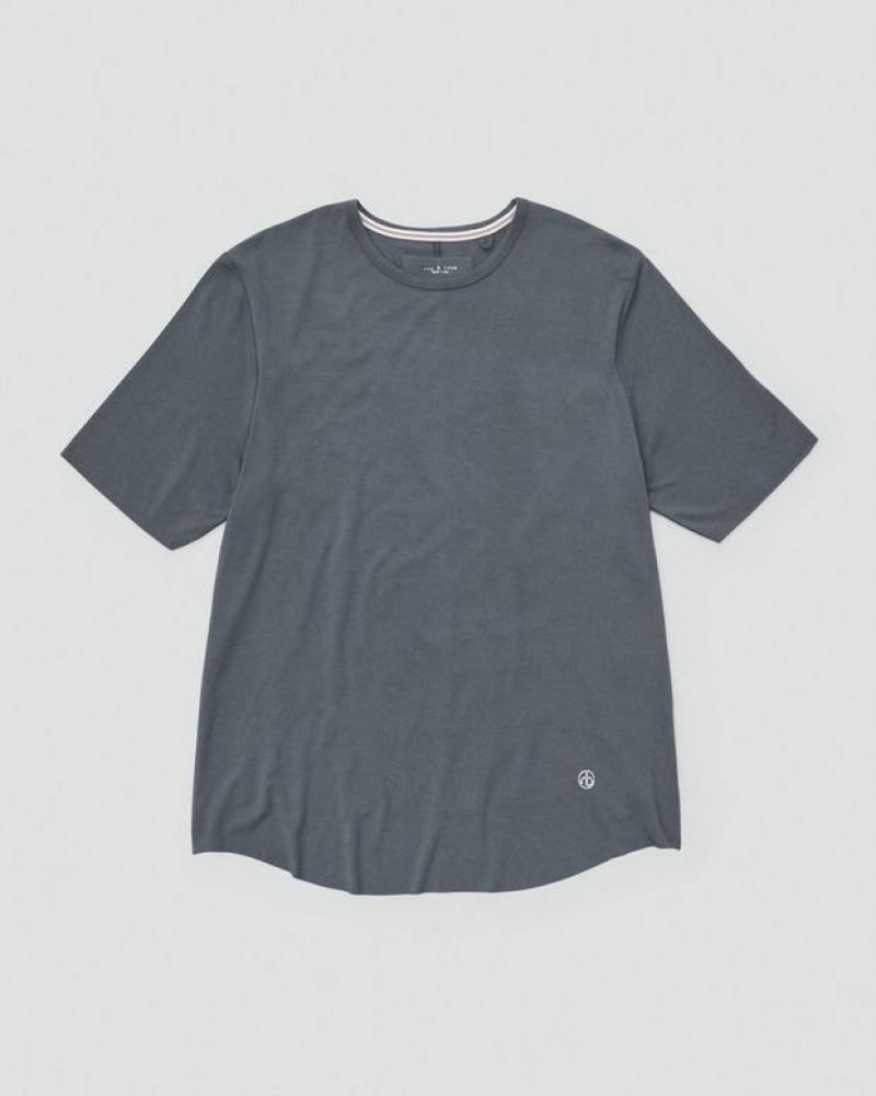 Rag & Bone Pursuit Hayden Tee Tech Jersey T-Shirt Storm Grey | 64237ZPDC