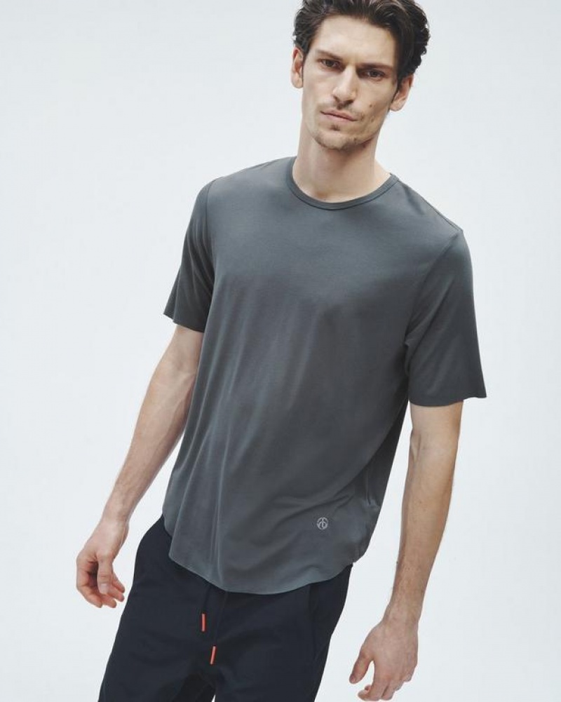 Rag & Bone Pursuit Hayden Tee Tech Jersey T-Shirt Storm Grey | 64237ZPDC