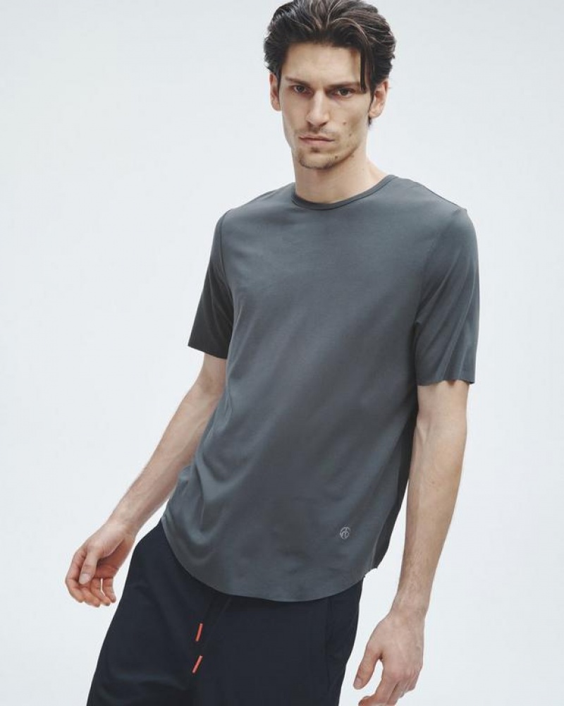 Rag & Bone Pursuit Hayden Tee Tech Jersey T-Shirt Storm Grey | 64237ZPDC