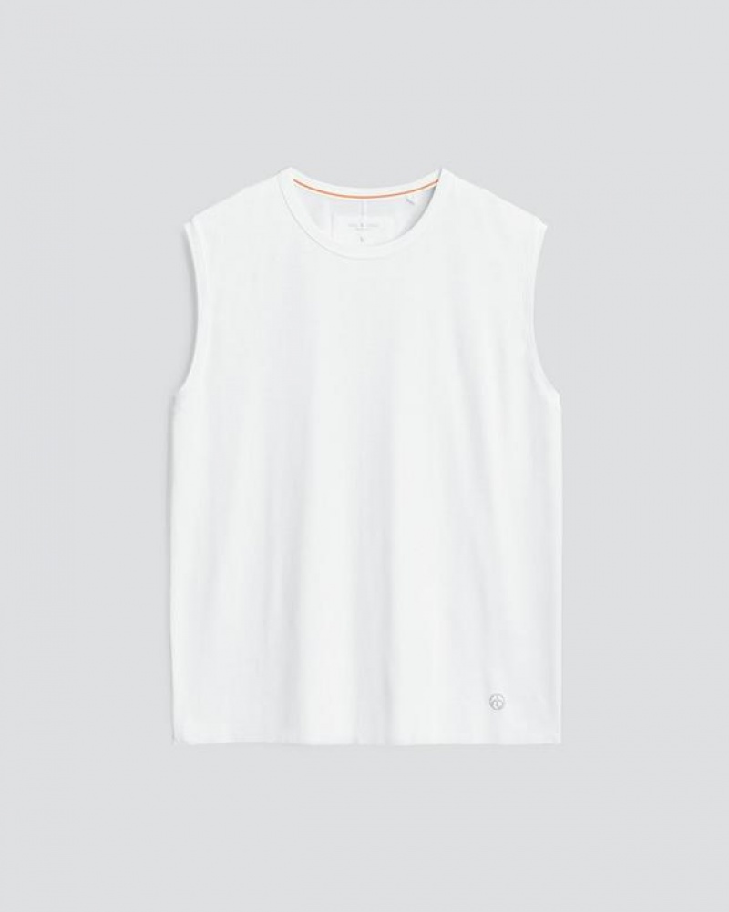 Rag & Bone Pursuit Haydon Tank Tech Jersey T-Shirt White | 36904IDQR