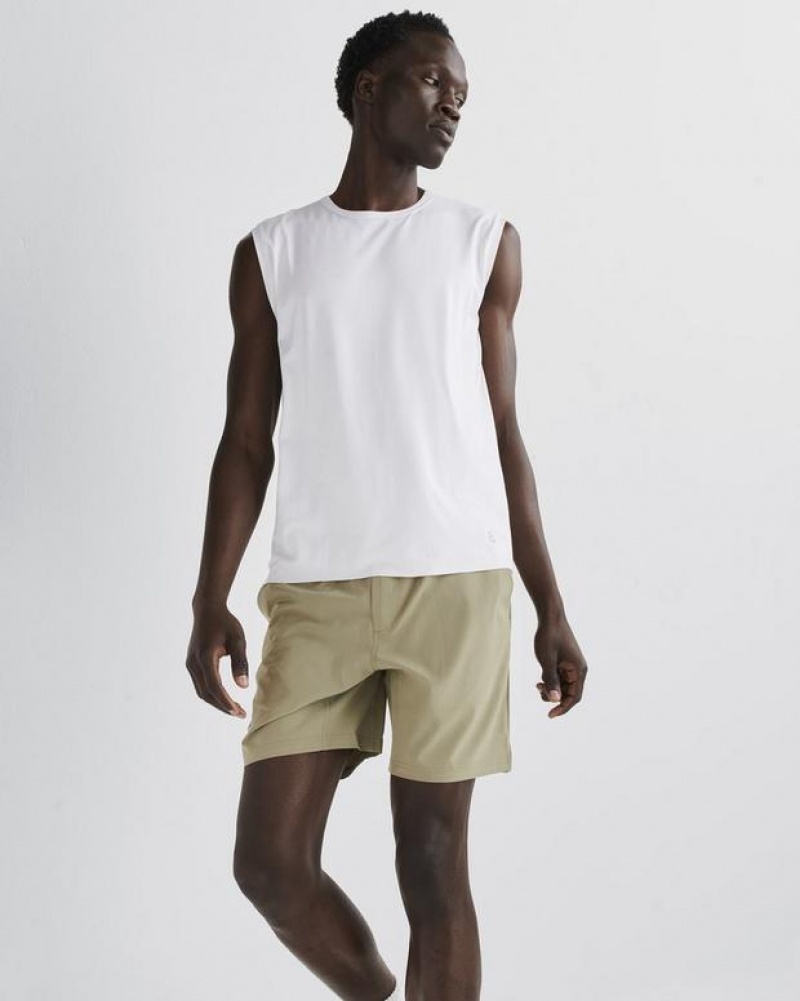 Rag & Bone Pursuit Haydon Tank Tech Jersey T-Shirt White | 36904IDQR