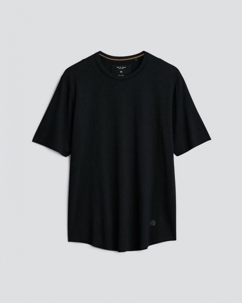 Rag & Bone Pursuit Haydon Tee Tech Jersey T-Shirt Black | 03685XNCV