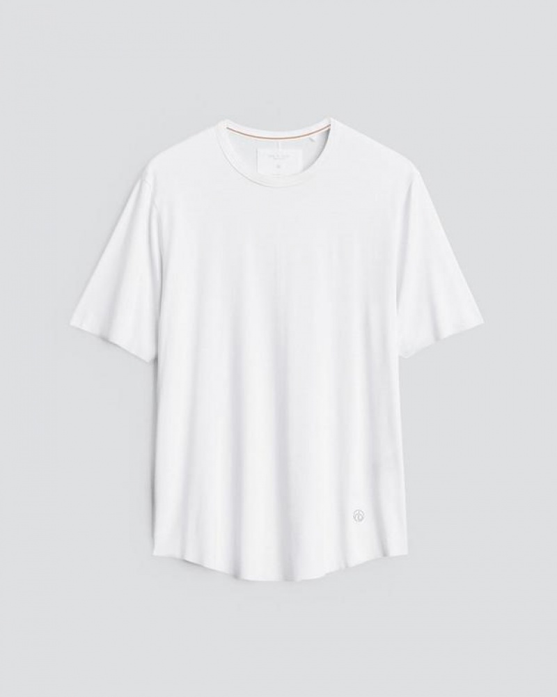 Rag & Bone Pursuit Haydon Tee Tech Jersey T-Shirt White | 73194KLFN