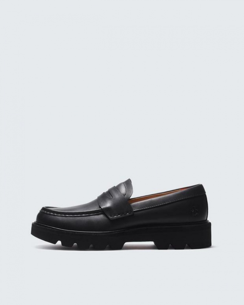 Rag & Bone RB Loafer - Leather Penny Loafer Black | 29401QZVR