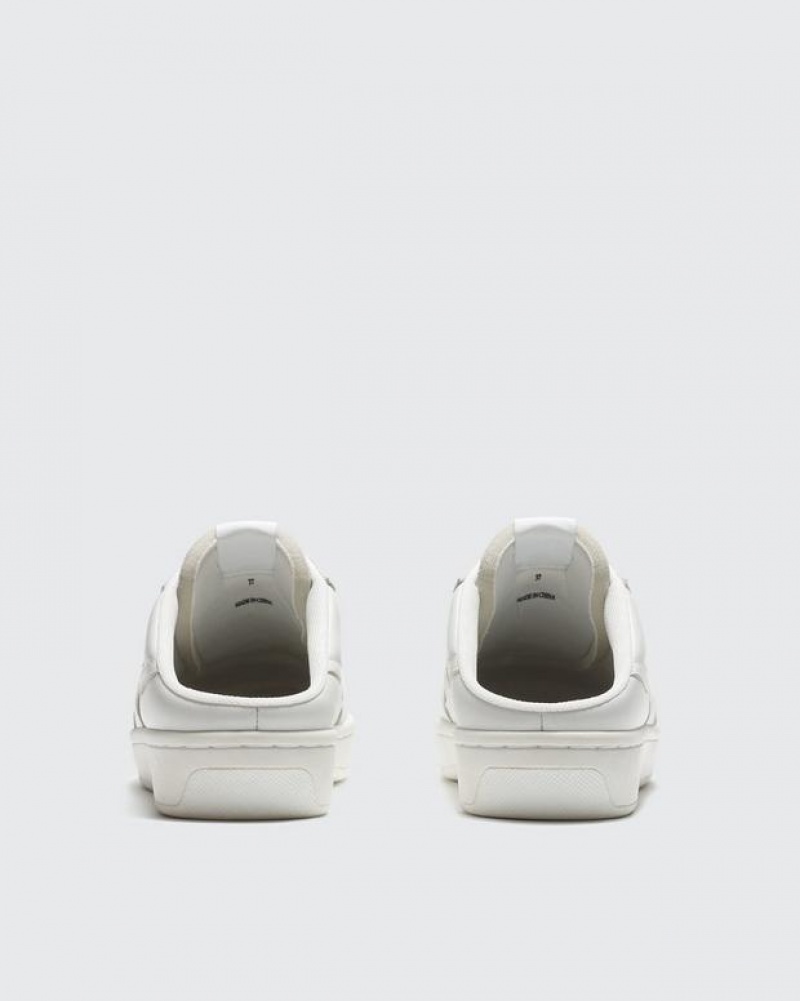 Rag & Bone Retro Court Mule - Leather Slip On Sneaker White | 12580MQST