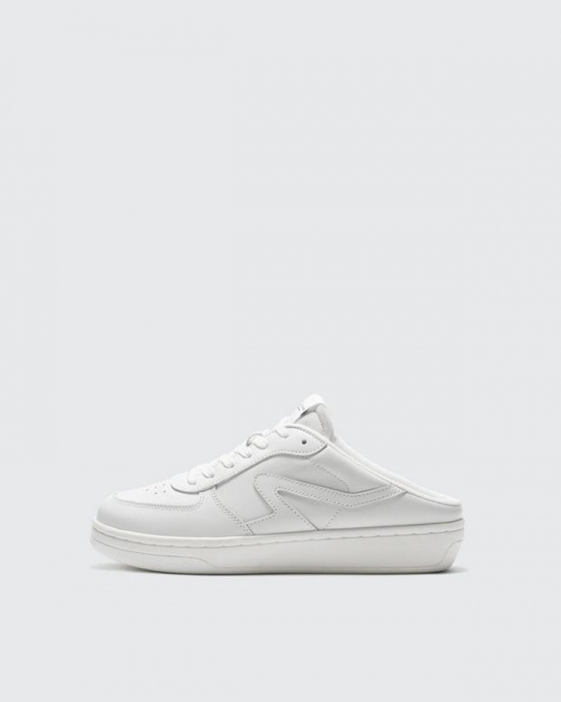 Rag & Bone Retro Court Mule - Leather Slip On Sneaker White | 12580MQST