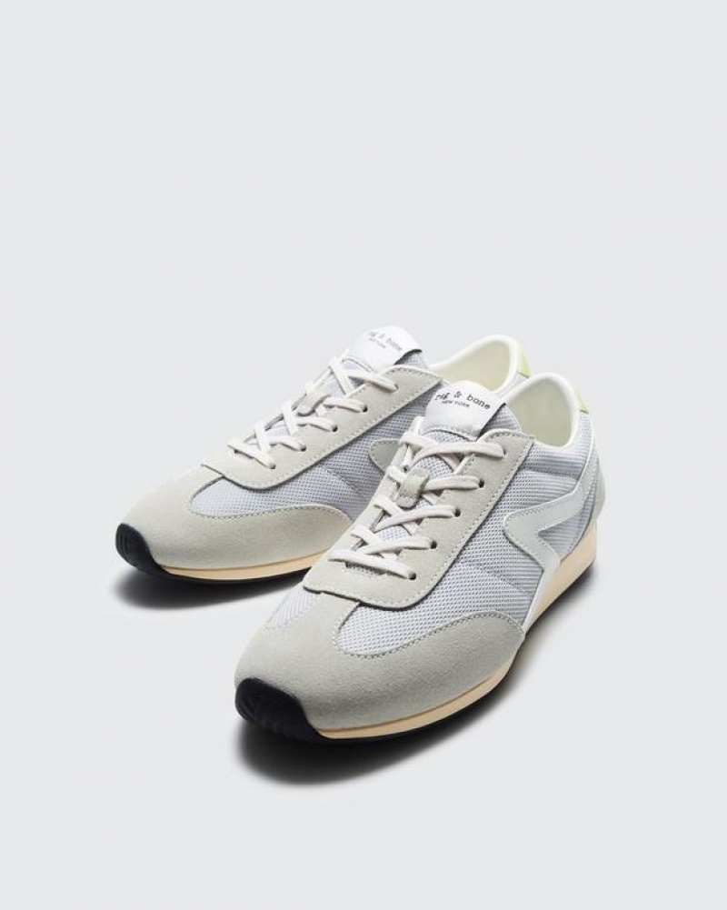 Rag & Bone Retro Runner - Suede Low Top Sneaker Cloud Grey | 32401FJGR