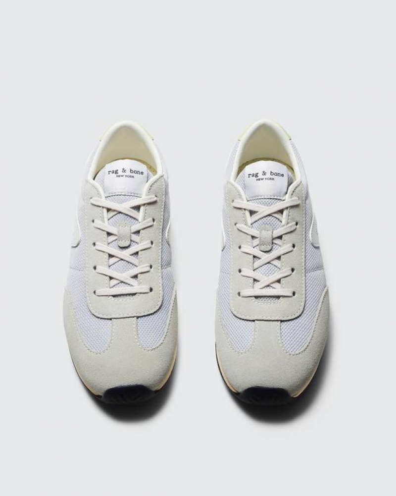 Rag & Bone Retro Runner - Suede Low Top Sneaker Cloud Grey | 32401FJGR