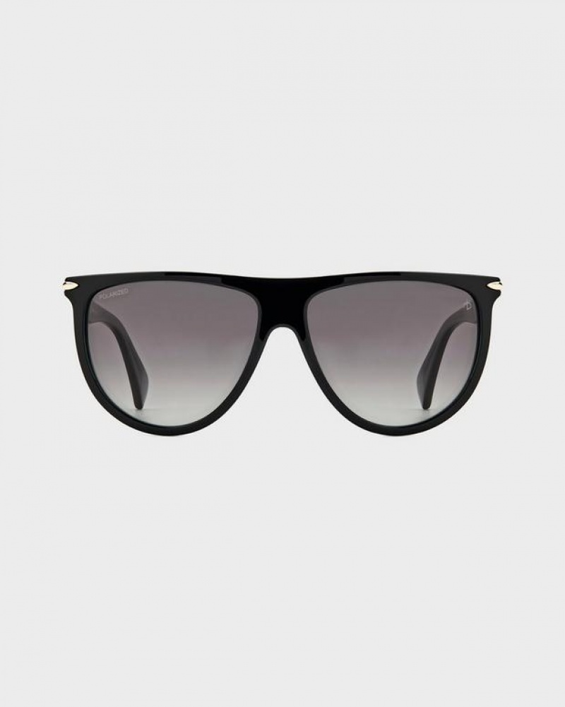 Rag & Bone Serena Shield Sunglasses Black | 20314DUEK