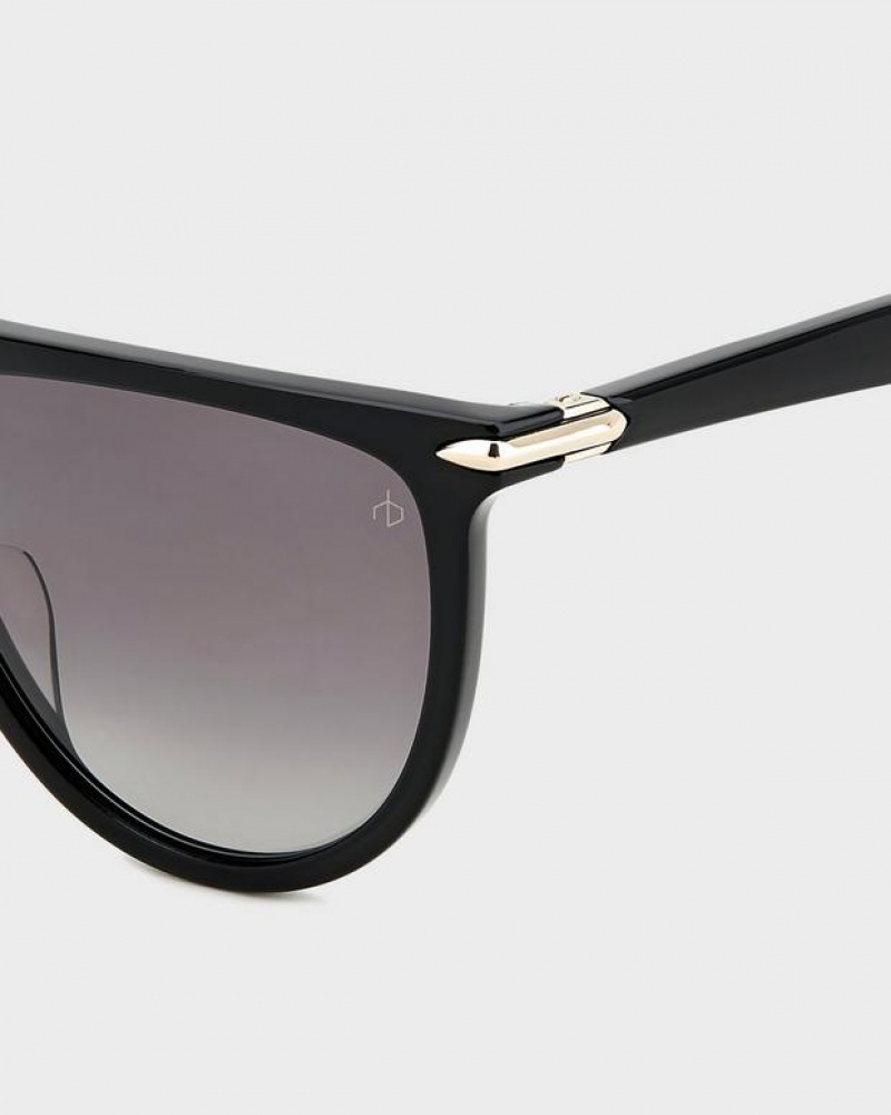 Rag & Bone Serena Shield Sunglasses Black | 20314DUEK