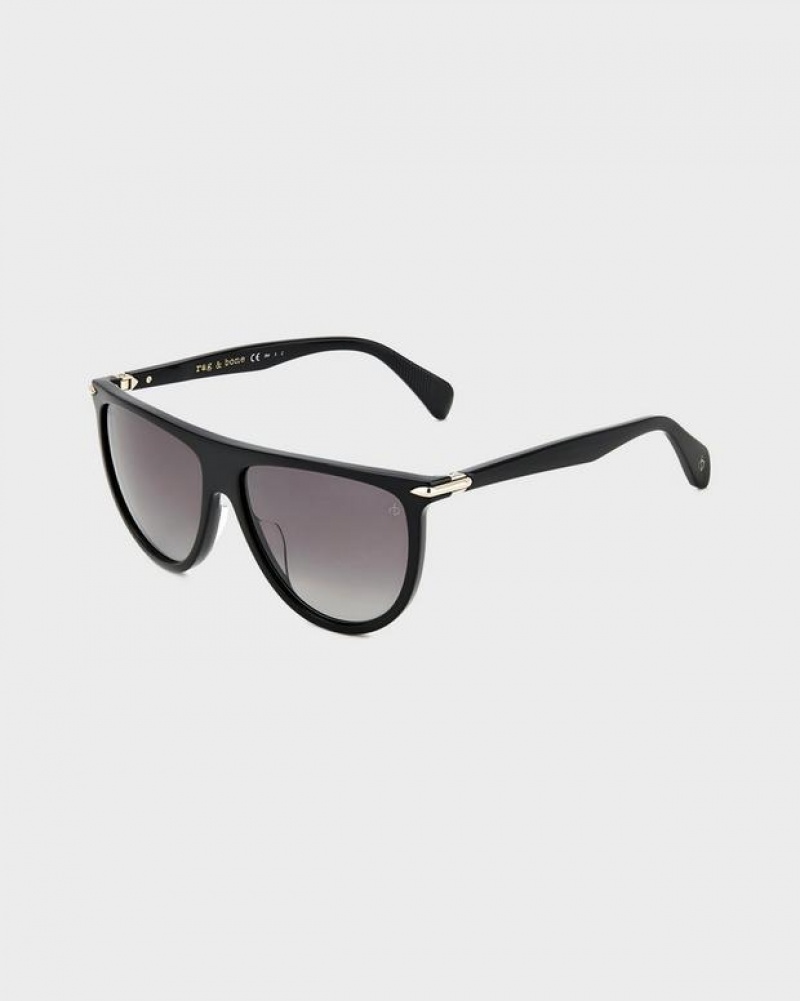 Rag & Bone Serena Shield Sunglasses Black | 20314DUEK