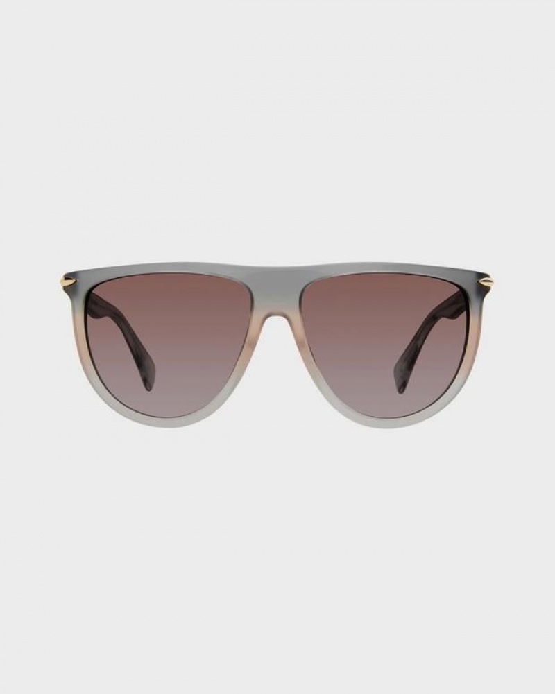 Rag & Bone Serena Shield Sunglasses Grey | 93872JZBQ