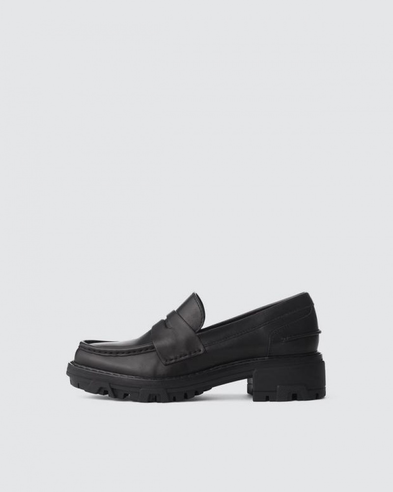 Rag & Bone Shiloh Loafer - Leather Penny Loafer Black | 63072VQEH