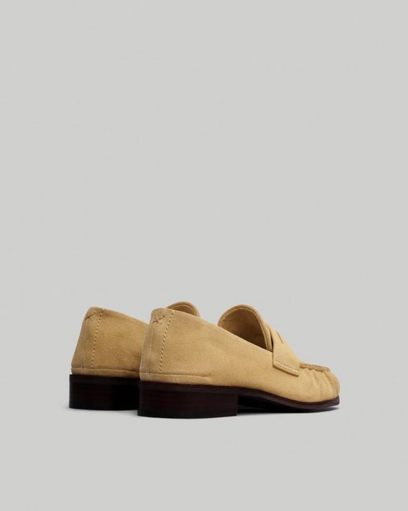 Rag & Bone Sid Loafer - Suede Penny Loafer Dune Suede | 07412ZLQD