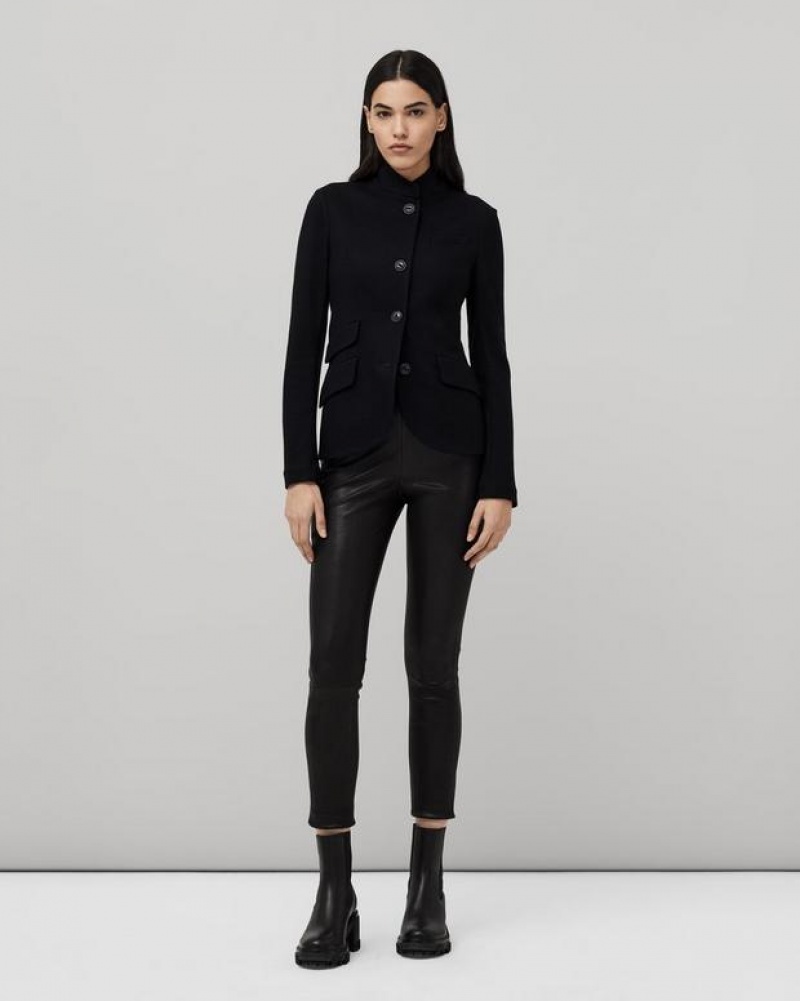 Rag & Bone Simone Pant Slim Fit Cropped Pant Black | 90548HXQG