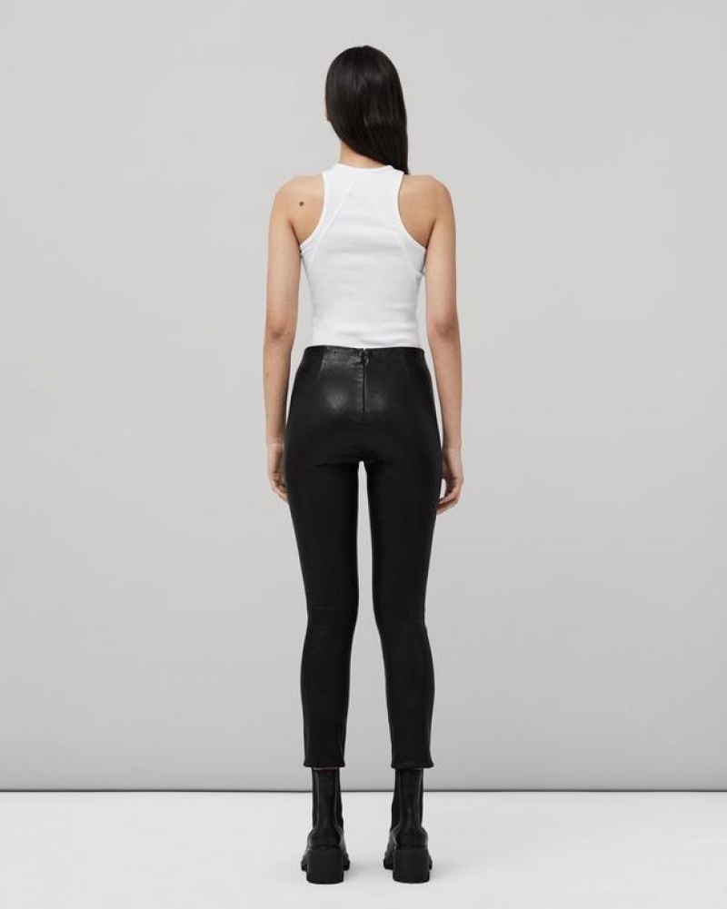 Rag & Bone Simone Pant Slim Fit Cropped Pant Black | 90548HXQG