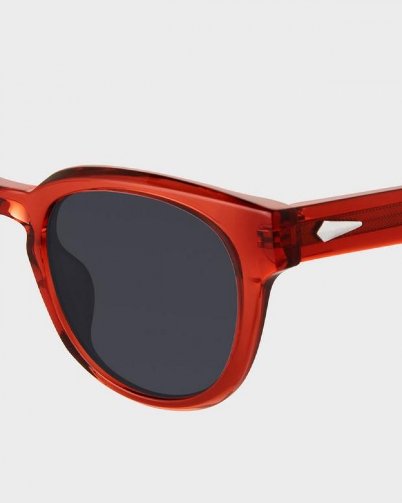 Rag & Bone Slayton Oval Sunglasses Orange | 19428ESBW