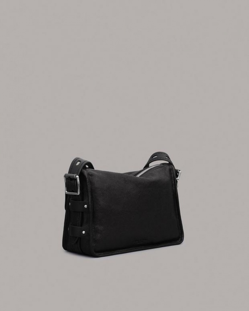 Rag & Bone Small Field Messenger Messenger Bag Black | 68753GTKA