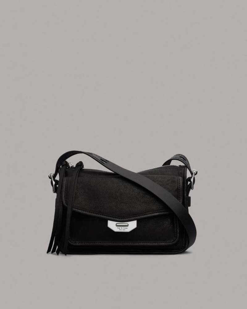 Rag & Bone Small Field Messenger Messenger Bag Black | 68753GTKA