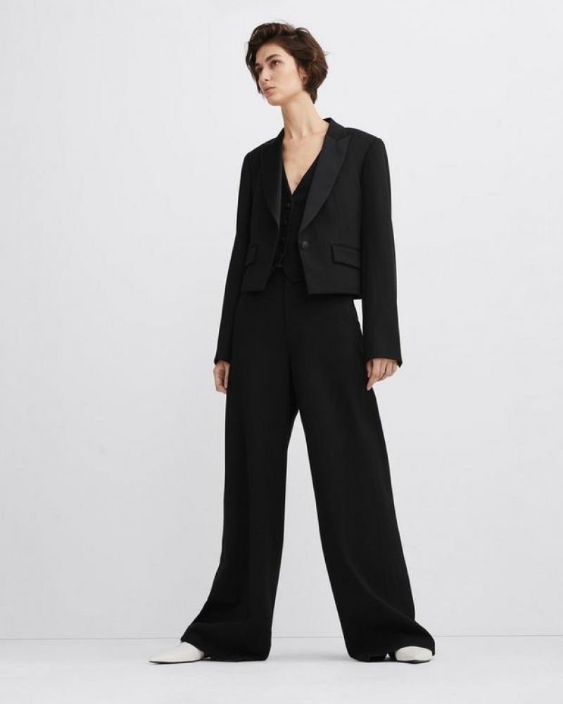 Rag & Bone Sofie Ponte Pant Classic Fit Black | 36740QREF