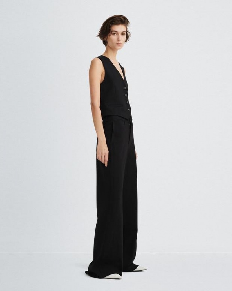 Rag & Bone Sofie Ponte Pant Classic Fit Black | 36740QREF