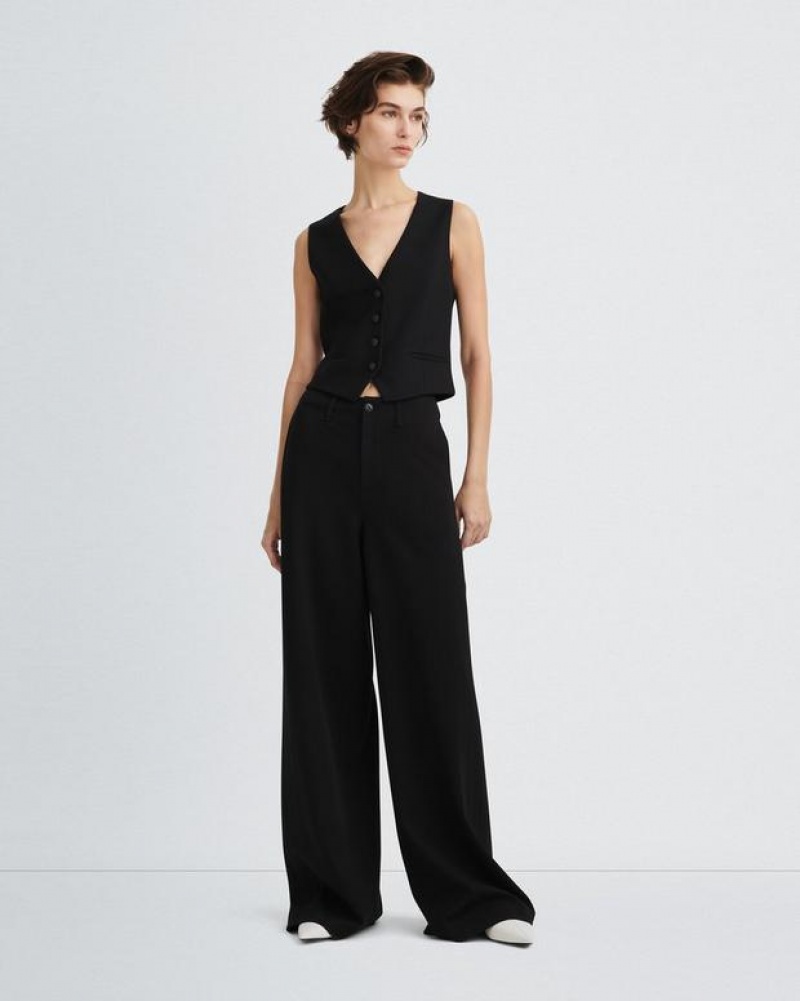 Rag & Bone Sofie Ponte Pant Classic Fit Black | 36740QREF