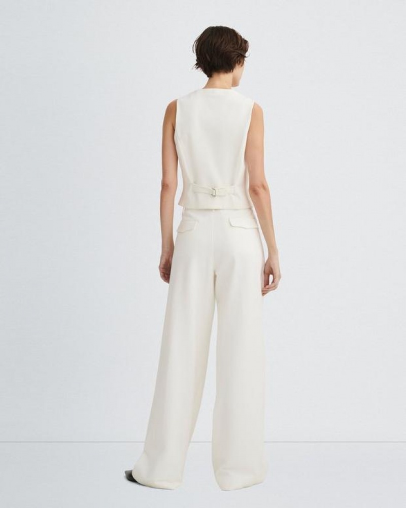 Rag & Bone Sofie Ponte Pant Classic Fit Ivory | 51294MSER