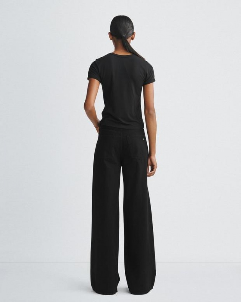 Rag & Bone Sofie Wide-Leg High-Rise Rigid Jean Black | 21764IDPW